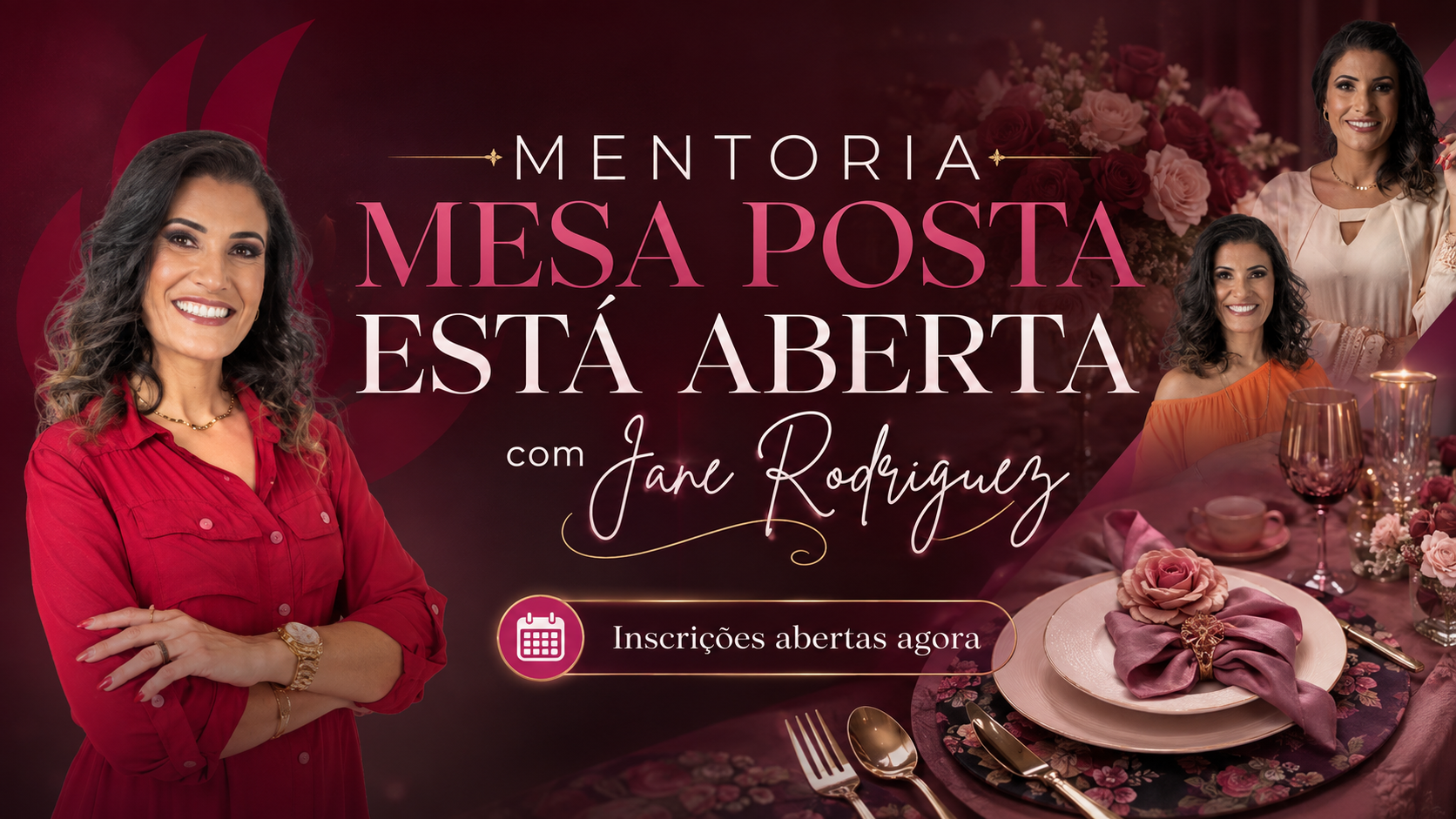 Mentoria Mesa Posta está aberta, com Jane Rodriguez — inscrições abertas agora